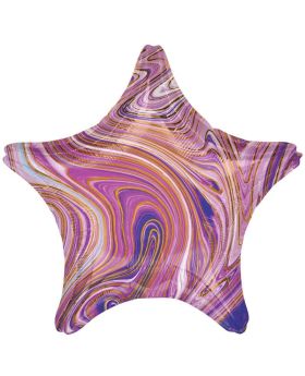 Marblez Purple Star Standard Foil Balloon 19"