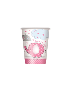 Umbrellaphants Pink Baby Shower Cups