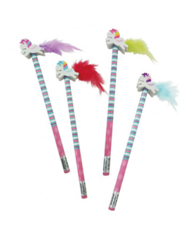 Feather Tail Unicorn Eraser Topper Pencil