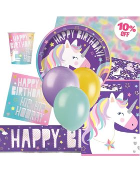 Unicorn Birthday Ultimate Party Pack for 8