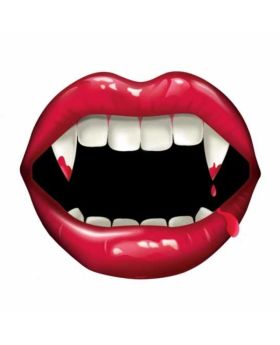 Fangtastic Vampire Lips and Fangs Printed Cut-out