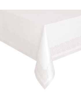 White Paper Plastic Lined Tablecover 1.37m x 2.13m