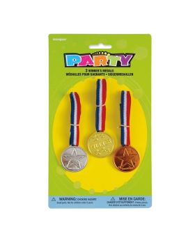 Set of Gold, Silver & Bronze Medal