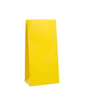 Yellow Paper Paper Party Bags, pk12