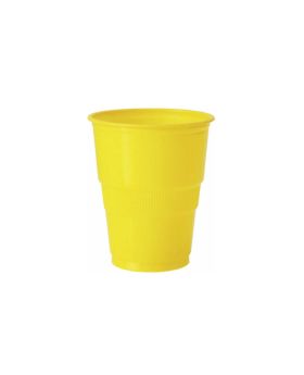 Yellow Plastic Cups 270ml, pk12