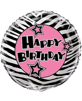 Zebra Passion Party Foil Balloon 18"