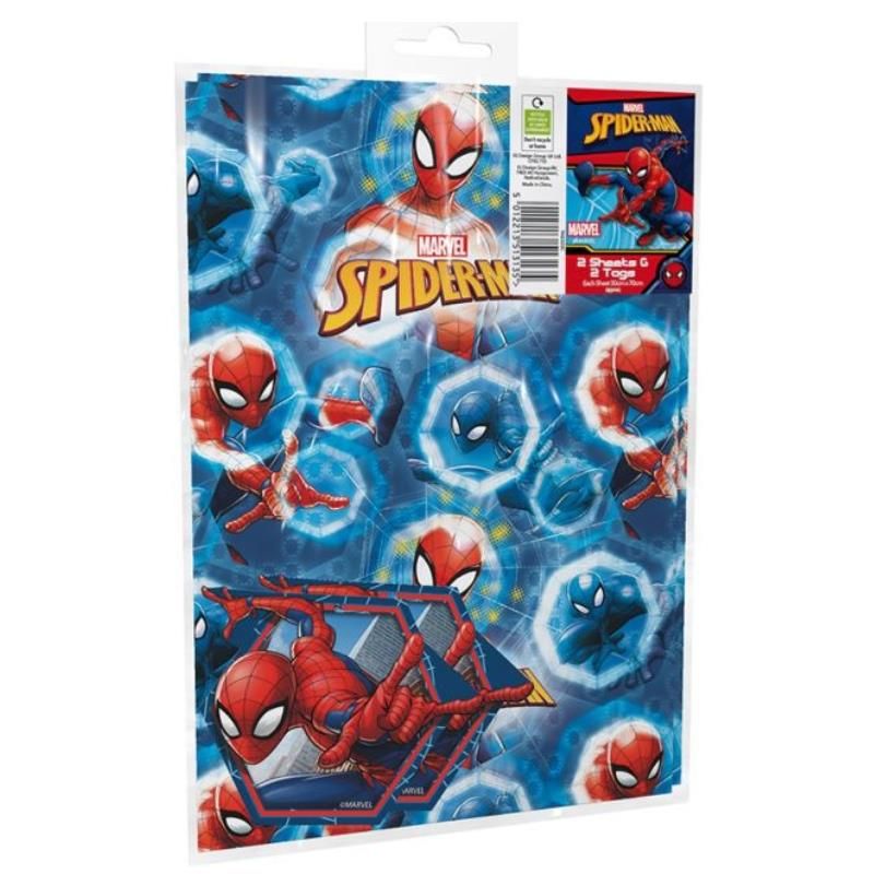 Spiderman Gift Wrap & Gift Tags