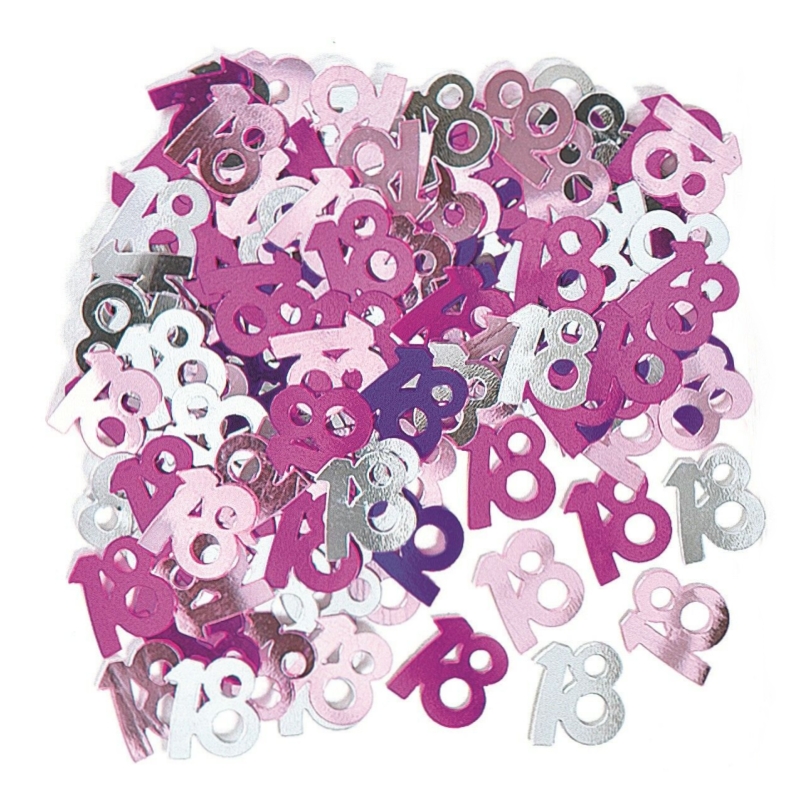 Pink Glitz Age 18 Party Confetti 14g